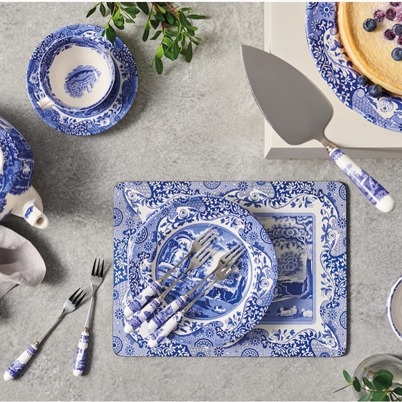 Spode Blue Italian Pastry Fork Set (6) - Picture 11 of 11